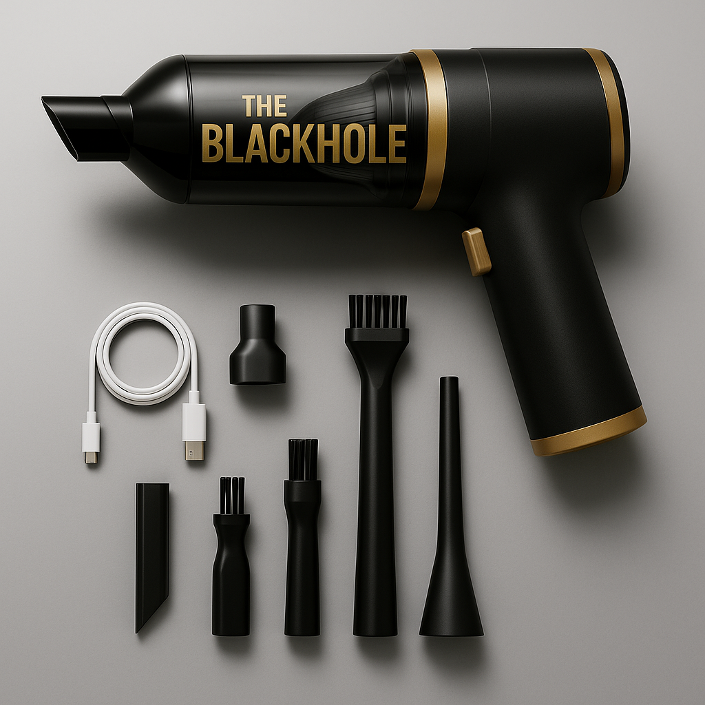 BlackHole 2-in-1 Mini Electric Vacuum & Air Duster