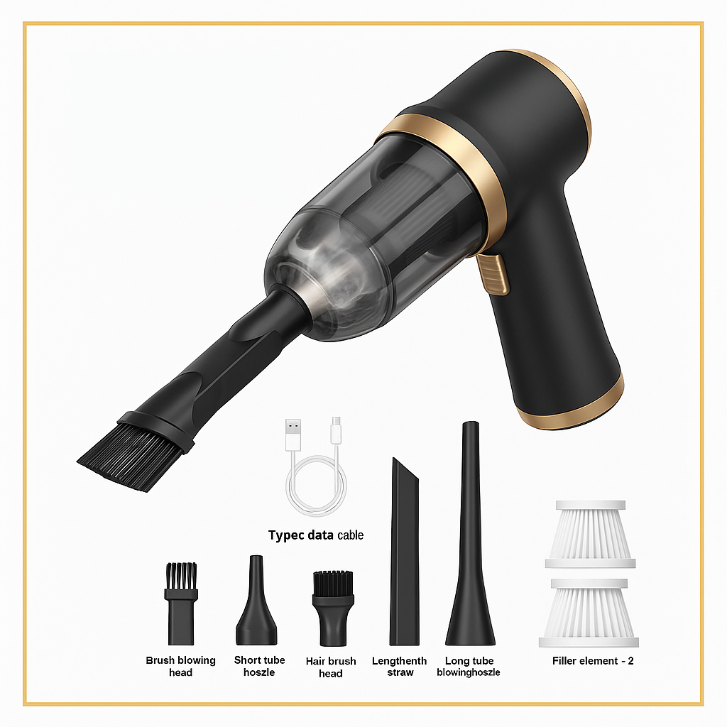 BlackHole 2-in-1 Mini Electric Vacuum & Air Duster